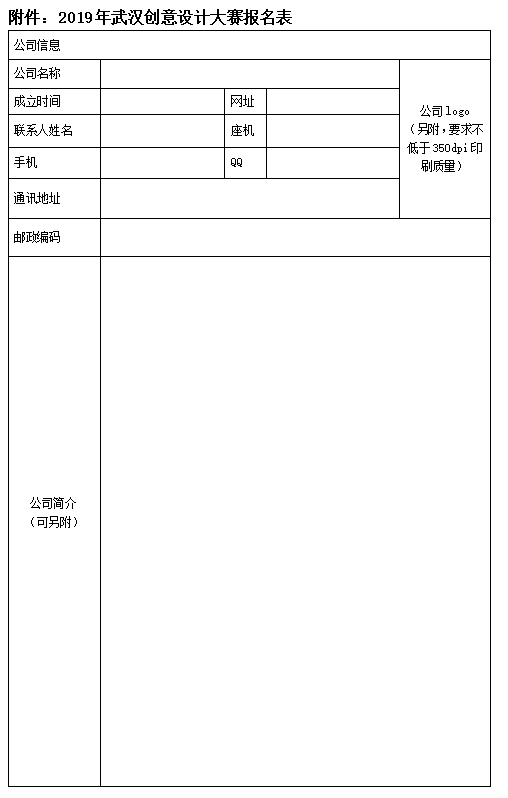 2019年武汉首届创意设计大赛公告